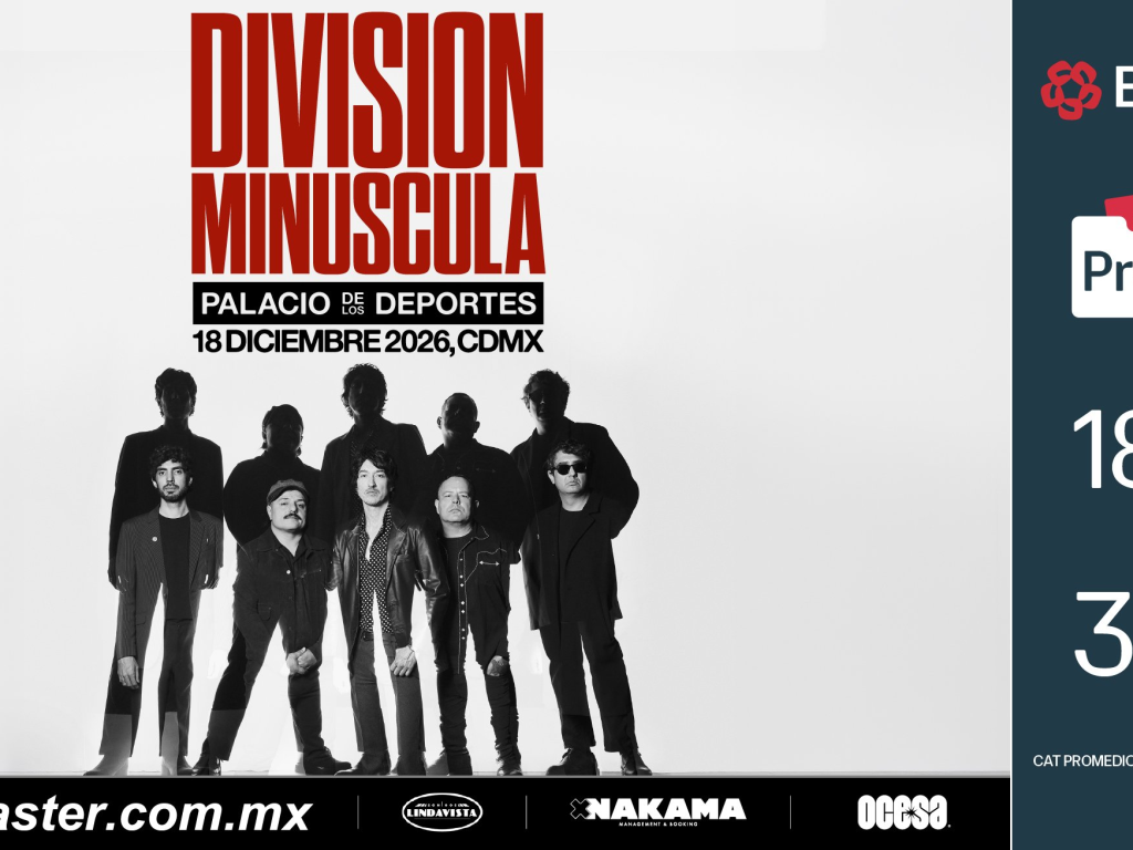 DIVISIÓN MINÚSCULA CERRARÁ UN AÑO HISTÓRICO CON UN CONCIERTO MONUMENTAL EN EL DOMO DE COBRE
